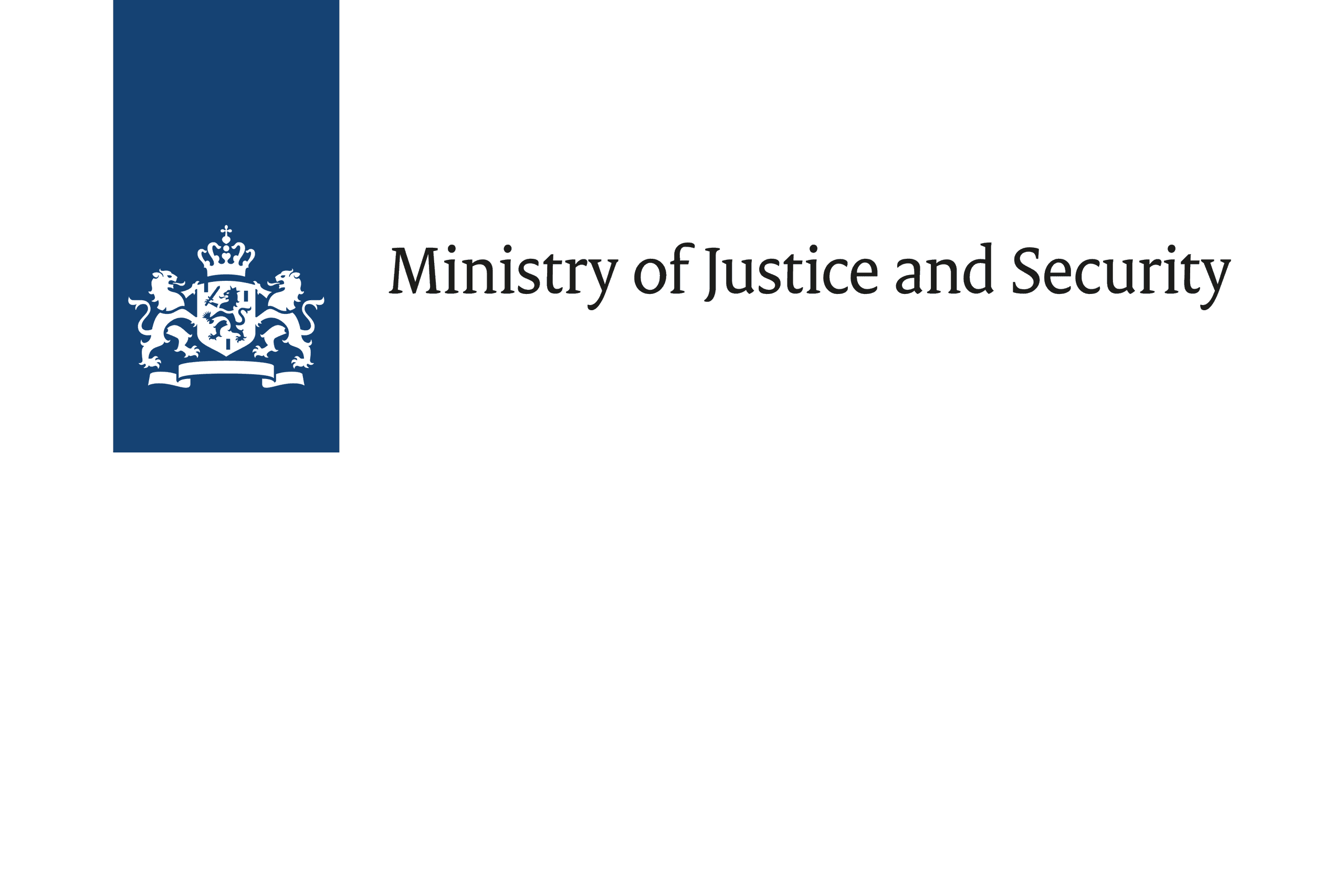 Logo Ministry of Justice and Security ENG
